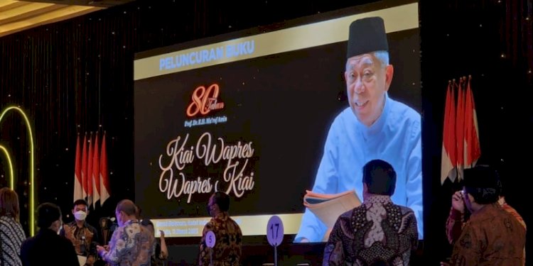 Perayaan ulang tahun Wakil Presiden RI, Maruf Amin ke-80 tahun di Kempinski Grand Ballroom, Jalan MH Thamrin, Jakarta Pusat, Sabtu (11/3)/RMOL