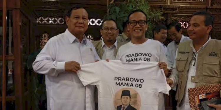  Ketua Umum Jokowi Mania, Immanuel Ebenezer mendeklarasikan Prabowo Subianto sebagai bacapres/Ist