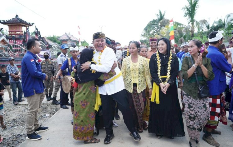 Gubernur H Herman Deru hadiri penyambutan hari raya Nyepi tahun baru saka 1945 di Banjar Adat Eka Buana Sari, Dusun 4 Desa Burnai Jaya, Kecamatan Semendawai Timur/ist
