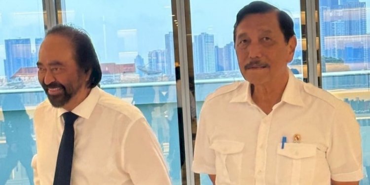 Ketua Umum Partai Nasdem, Surya Paloh dan Menteri Koordinator Bidang Kemaritiman dan Investasi, Luhut Binsar Panjaitan/Ist