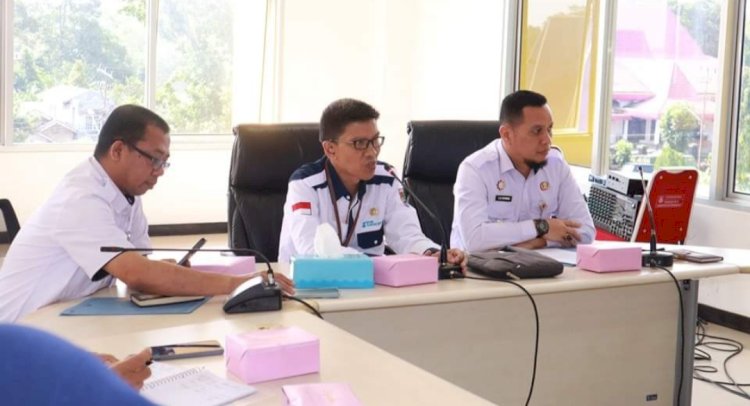 Asisten II Bidang Ekonomi, Keuangan dan Pembangunan Setda Kota Lubuklinggau, H Nobel Nawawi memimpin rapat/ist