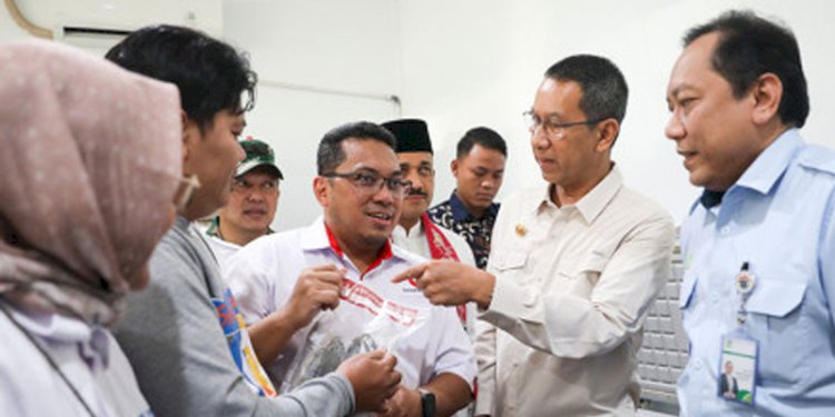 Penjabat Gubernur DKI Jakarta, Heru Budi Hartono, di Pasar Induk Beras Cipinang/Ist