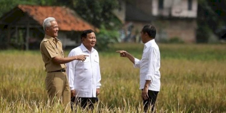 Jokowi, Prabowo dan Ganjar dalam sebuah kesempatan / dok