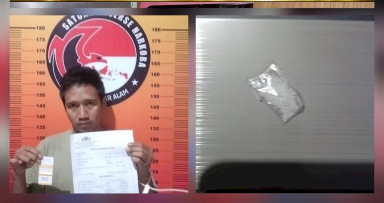 Pelaku dan barang bukti saat diamankan pihak kepolisian/ist.
