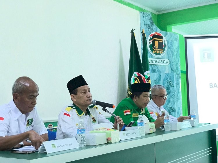  DPW PPP Sumsel menggelar rakornis pemberkasan bacaleg  DPRD provinsi Sumsel yang diselenggarakan oleh LP2W DPW PPP Sumsel di kantor DPW PPP Sumsel, Sabtu (19/3). (ist/rmolsumsel.id)