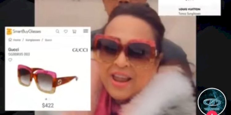 Cuplikan video @teamnetizen yang mengungkap kacamata mewah merk Gucci milik istri Komjen Agus Andriyanto/Repro