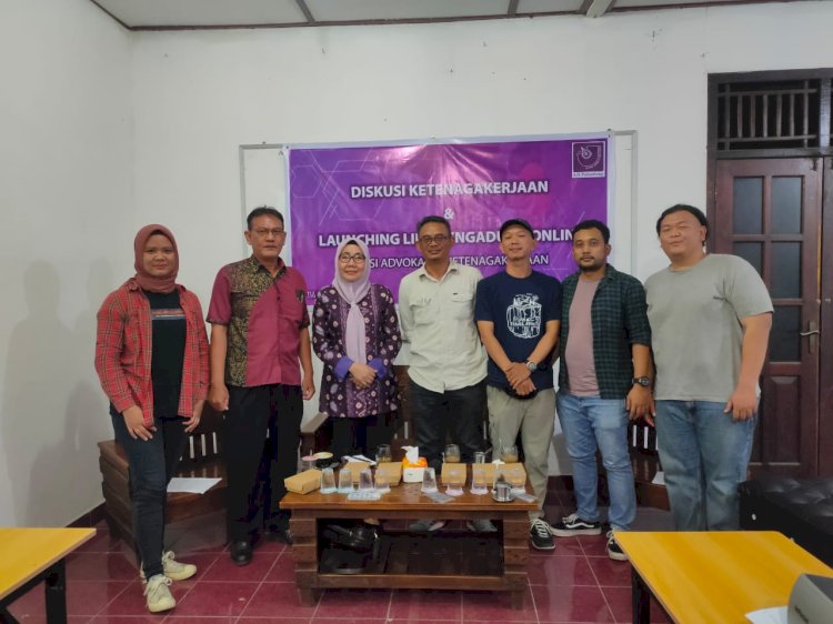 Diskusi Ketenagakerjaan dan Launching Link Pengaduan AJI Palembang’, di Sekretariat AJI Palembang, Sabtu (18/3/2023). (dok. AJI Palembang)