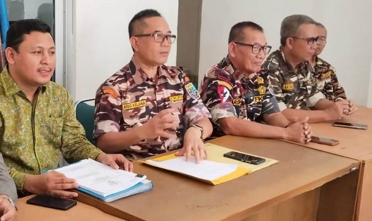 Agus Kelana dalam keterangan persnya di kantor PC FKPPI Palembang/ist