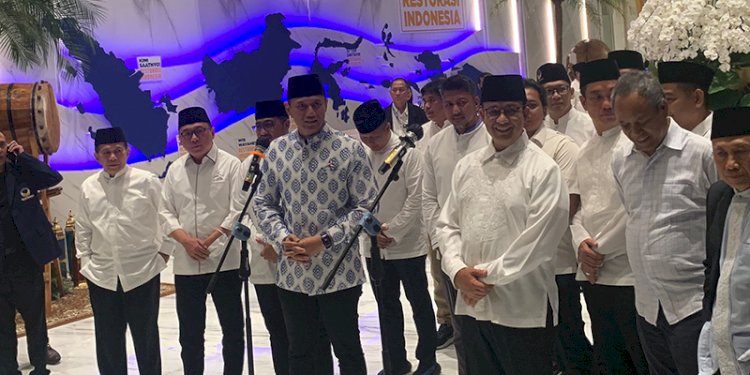 Anies Baswedan usai menghadiri bukber di Nasdem Tower/RMOL