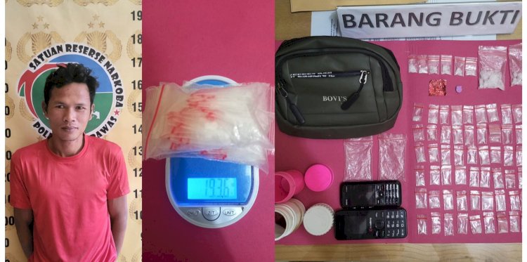 Pelaku dan barang bukti saat diamankan pihak kepolisian/ist.