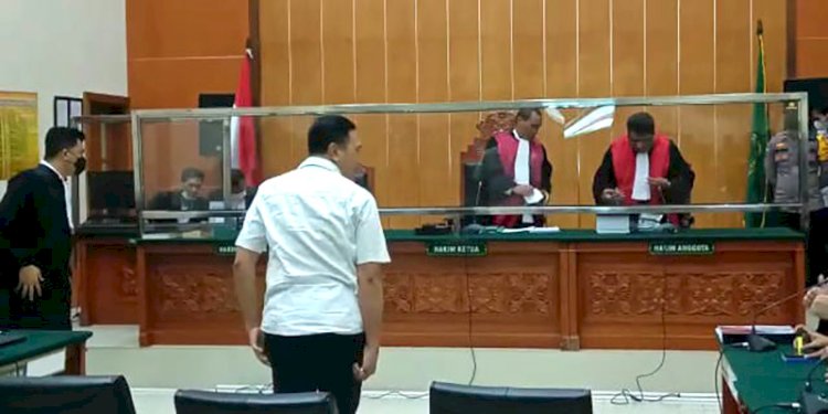 Sidang tuntutan bagi mantan Kapolsek Kalibaru, Kompol Kasranto, di PN Jakarta Barat, Senin (27/3)/Ist