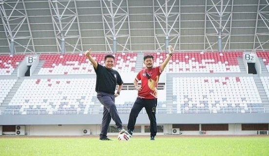 Gubernur Sumsel H Herman Deru bersama Menteri Pertanian di Stadion Gelora Sriwijaya Jakabaring Palembang/ist