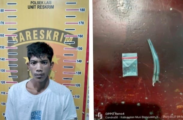 Pelaku dan barang bukti saat diamankan pihak kepolisian/ist.