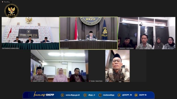 Dewan Kehormatan Penyelenggara Pemilu (DKPP) menggelar sidang pemeriksaan secara virtual atas dugaan pelanggaran Kode Etik Penyelenggara Pemilu (KEPP)/repro