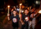 Sambut Malam Nuzulul Quran, Milenial Pendukung Ganjar Gelar Pawai Obor di Palembang