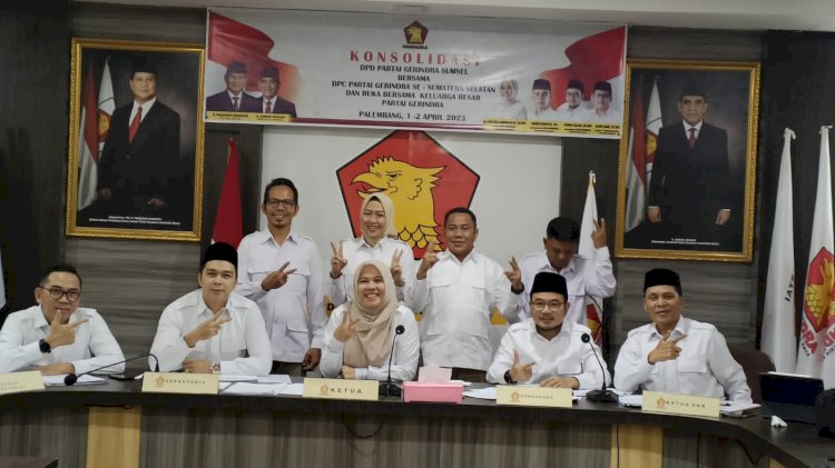 DPD Gerindra Sumsel lakukan konsolidasi jelang Pemilu/ist.