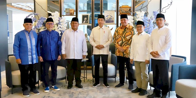 Silaturahmi Jokowi bersama lima ketua umum partai politik di kantor DPP PAN, Jakarta Selatan/Ist