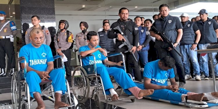 Para tersangka dihadirkan dalam ungkap kasus di Mapolda Jawa Tengah/ist