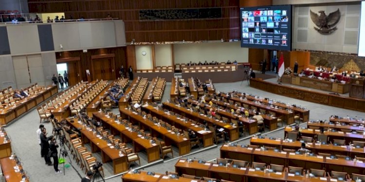 Rapat Paripurna ke-20 DPR RI Masa Persidangan IV Tahun Sidang 2022-2023 di Komplek Parlemen, Senayan, Jakarta, Selasa, 4 April 2023/RMOL