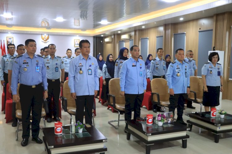 Kepala Kantor Wilayah Kemenkumham Sumsel, Ilham Djaya menyaksikan secara virtual pelantikan 5 (lima) pimpinan tinggi (pimti) madya baru di lingkungan Kementerian Hukum dan Hak Asasi Manusia Republik Indonesia/ist