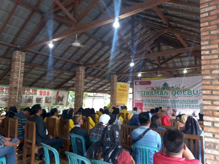 Tausiah dan Buka Bersama yang digelar PMN Sumsel dengan Komunitas Ojol. (ist/rmolsumsel.id)