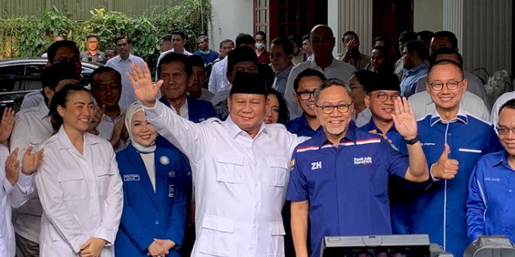 Ketum Gerindra Prabowo Subianto saat menerima kunjungan Ketum PAN Zulkifli Hasan di Kertanegara, Jakarta Selatan/RMOL
