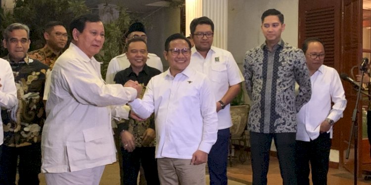 Ketum Gerindra Prabowo Subianto saat menerima Ketum PKB Muhaimin Iskandar di Kertanegara, Jakarta Selatan/RMOL