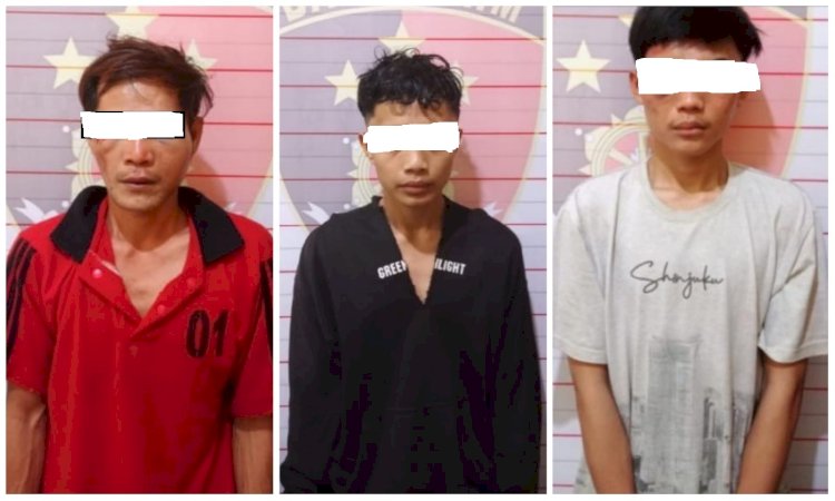 Tiga pelaku pencurian sepeda motor berhasil ditangkap korban dan pihak Polsek Baturaja Timur/ist