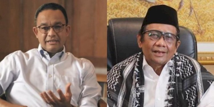 Anies Baswedan dan Mahfud MD/ist