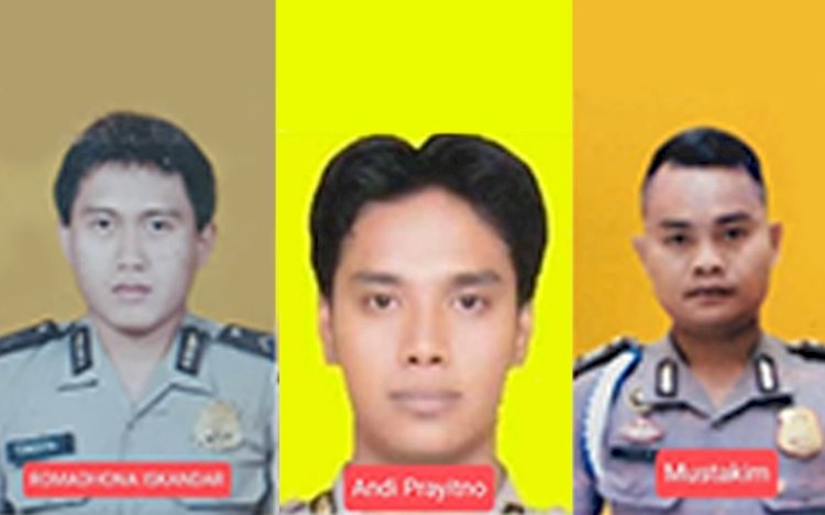 Tiga anggota polisi Polres PALI yang dipecat tidak hormat. (ist/RmolSumsel.id)
