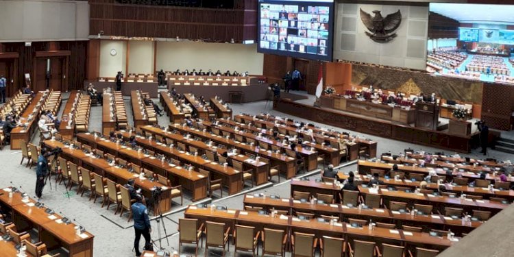 Suasana sidang paripurna pengesahan UU Landas Kontinen/RMOL