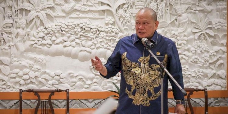 Ketua DPD RI AA LaNyalla Mahmud Mattalitti di Surabaya, Kamis (13/4)/Net