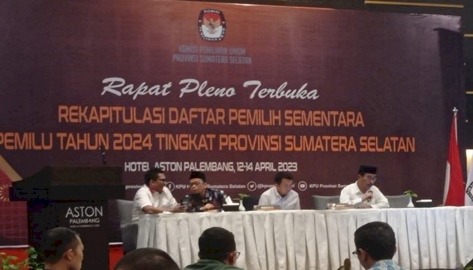 Rapat Pleno terbuka KPU Sumsel/ist