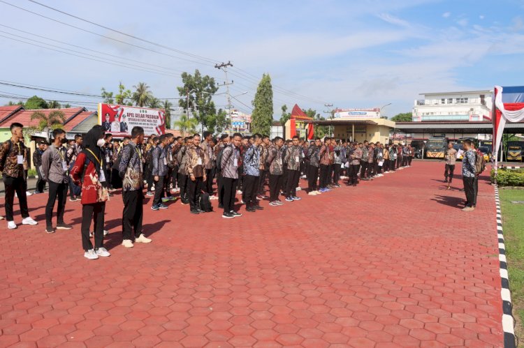 Para calon anggota Polri dari Muba yang mengikuti pendaftaran/ist.