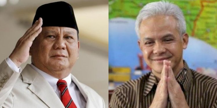 Prabowo Subianto dan Ganjar Pranowo/ist