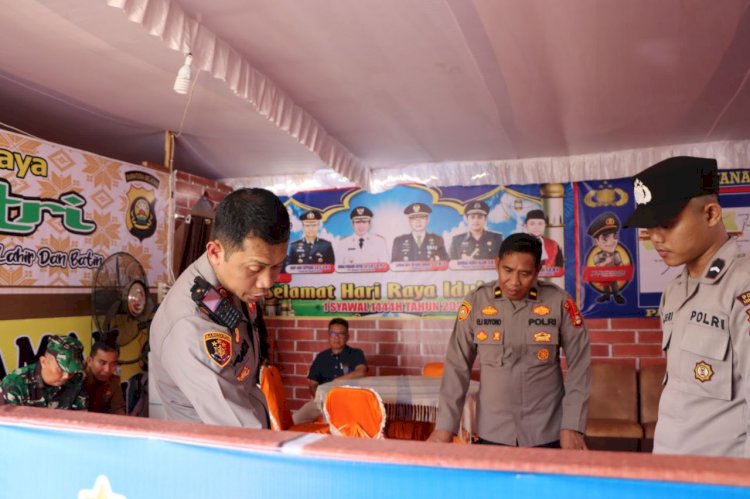 Kapolres Muara Enim AKBP Andi Supriadi,  mengecek langsung pos pengamanan dan situasi arus lalulintas menjelang Hari Raya Idul Fitri 1444 H/Foto:RMOL