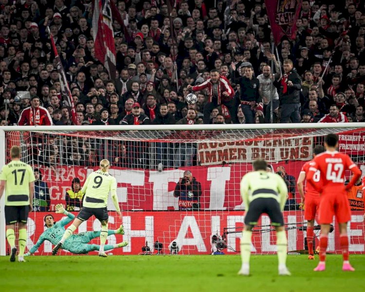 Gol Erling Haalland ke gawang Munchen/ist