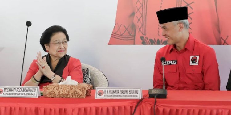 Megawati Soekarnoputri bersama Bacapres PDIP Ganjar Pranowo/Ist