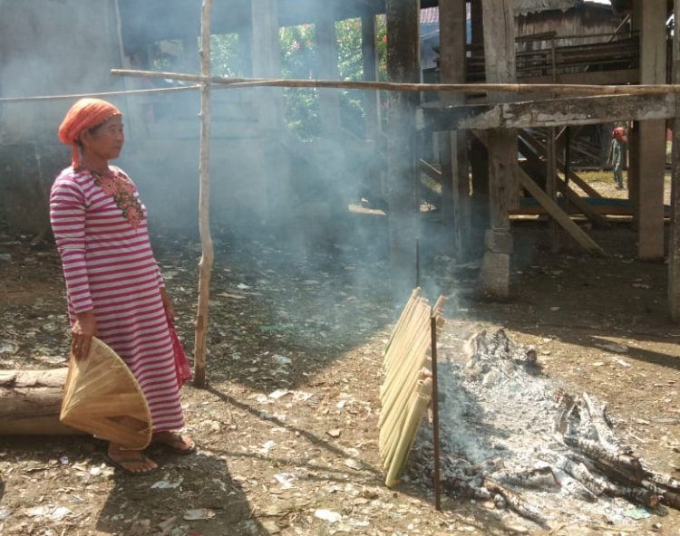Tradisi membuat Lemang di Desa Pauh/ist