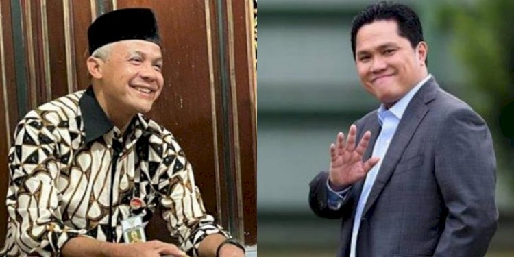 Ganjar Pranowo dan Erick Thohir/Net