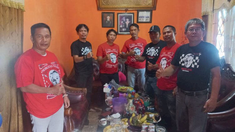 Relawan MOTO GP Muara Enim persiapkan basis pendukung Ganjar, di tiap kecamatan .(Noviansyah/RmolSumsel.id)
