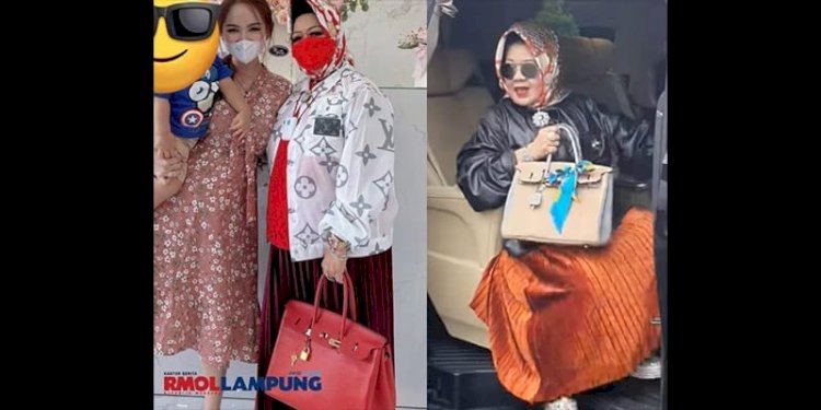 Kadinkes Lampung Reihana saat mengenakan barang mewah/RMOLLampung