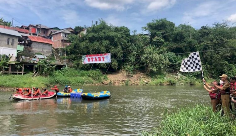 Lomba arung jeram di gelar di aliran Sungai Kelingi Lubuklinggau/ist