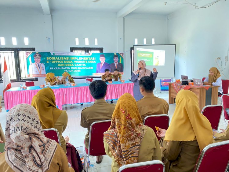 Pemkab Musi Banyuasin melalui Dinas Komunikasi dan Informatika Kabupaten Muba mengadakan sosialisasi implementasi E-Office Website dan desa cantik/ist