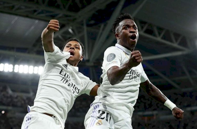 Vinicius Junior menjebol gawang Manchester City/net