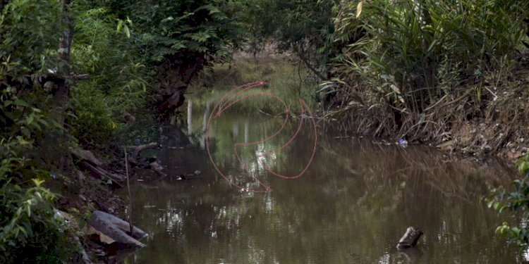 Sungai Penimur yang berada di Desa Gunung Raja Kecamatan Empat Petulai Dangku Kabupaten Muara Enim. (dok/rmolsumsel.id) 