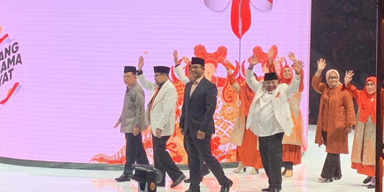 Anies Baswedan dan Jusuf Kalla hadiri milad ke-21 PKS di Istora Senayan, Jakarta/RMOL