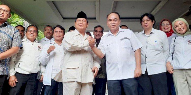 Ketua Umum Pro Jokowi (Projo), Budi Arie Setiadi, saat menemui Prabowo Subianto beberapa waktu lalu/Net