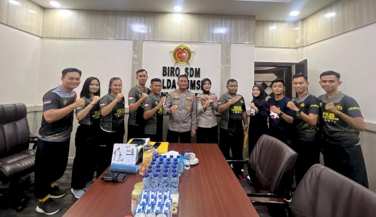 Polda Sumsel lepas  kontingen Pencak Silat yang akan mengikuti Kejuaraan Nasional Pencak Silat Piala Kasad Tahun 2023/ist