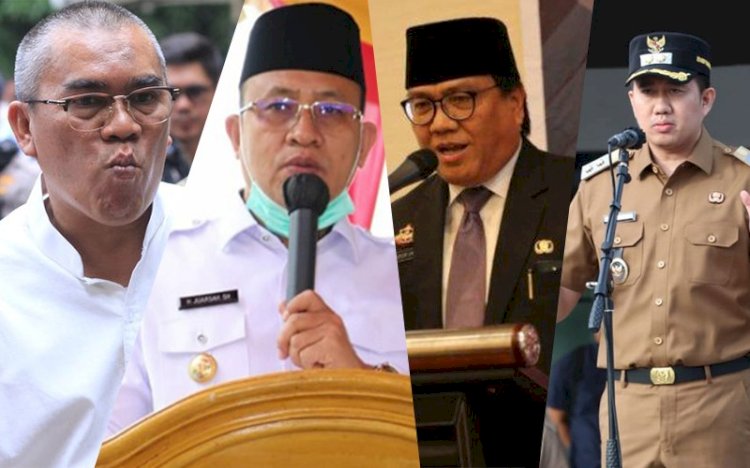 Kolase Bupati dan Penjabat Bupati Muara Enim periode 2018-2023. Ahmad Yani, Juarsah, Nasrun Umar dan Ahmad Usmawi Kaffah/ist